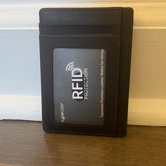 Brown Leather AirTag Typecase Wallet - Picture 2 of 4